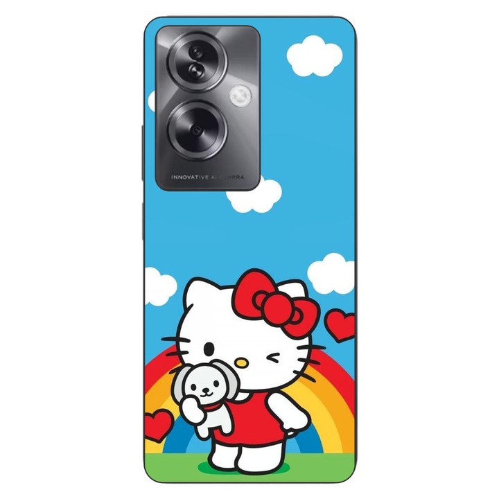 Капак, съвместим с модел Oppo A79 5G Silicon Gel Tpu Hello Kitty Rainbow