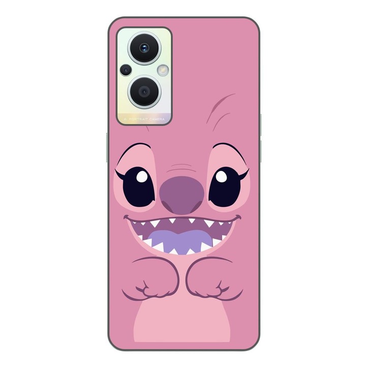 Капак, съвместим с Oppo Reno7 Lite Silicon Gel Tpu Model Stitch Angel Happy