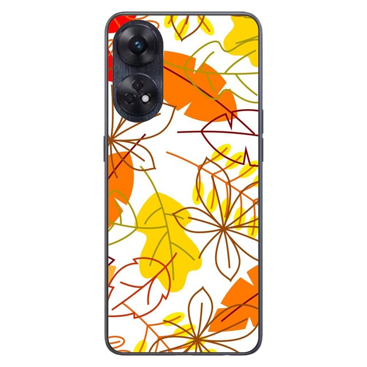 Калъф, съвместим с модел Oppo Reno8 T 4G Silicon Gel Tpu Autumn Vivid Leaves