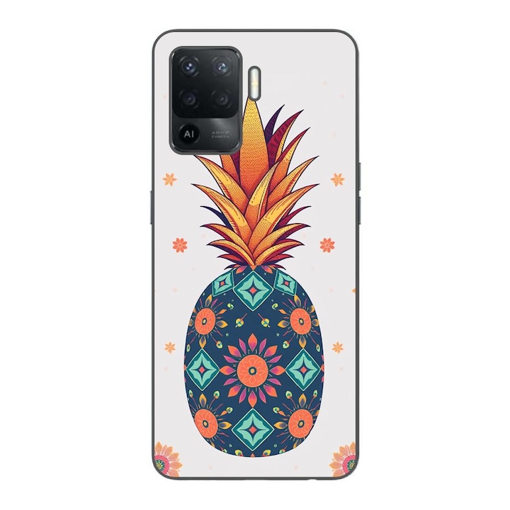 ΠΠ΅ΠΉΡ, ΡΡΠ²ΠΌΠ΅ΡΡΠΈΠΌ Ρ Oppo Reno5 Lite Silicone Gel Tpu Floral Pineapple Model