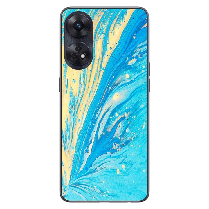 Калъф, съвместим с Oppo Reno8 T 4G Silicone Gel Tpu Модел Aqua Bloom