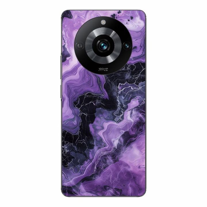 Капак, съвместим с модел Realme 11 Pro, Pro + Silicon Gel Tpu Abstract Purple Marble