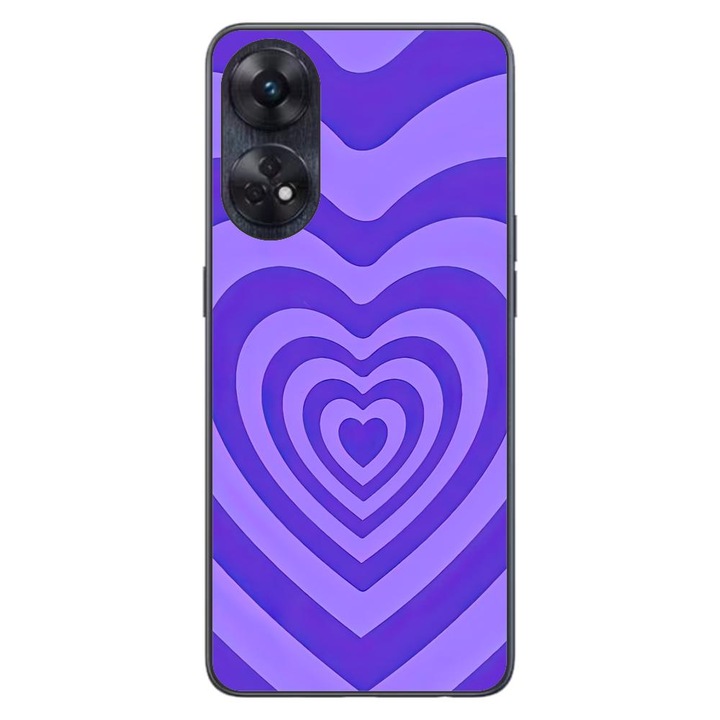 Калъф, съвместим с Oppo Reno8 T 4G Silicon Gel Tpu Модел Powerpuff Girls Heart Purple