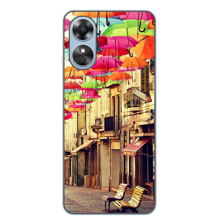 Кейс, съвместим с Realme C33 Silicone Gel Tpu Street Model Colorful Shadows