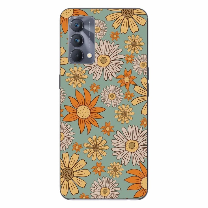 Покритие, съвместимо с модел Realme GT Master Silicon Gel Tpu Vintage Meadow
