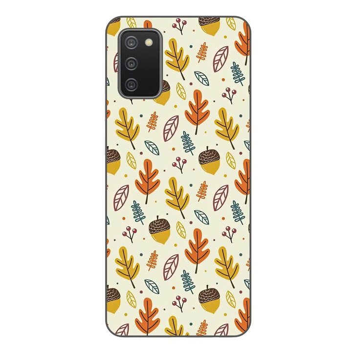 Husa compatibila cu Samsung Galaxy A03s Silicon Gel Tpu Model Autumn Pattern