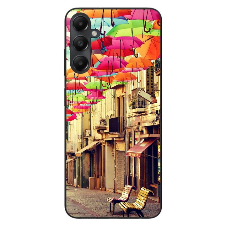 Husa compatibila cu Samsung Galaxy A05s Silicon Gel Tpu Model Strada Umbrele Colorate