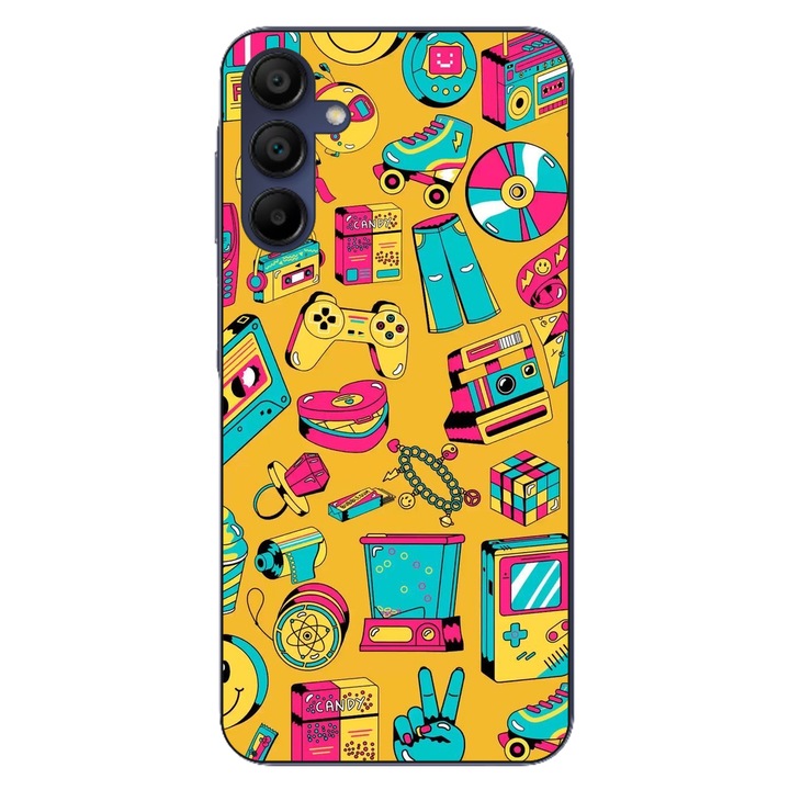 Калъф, съвместим с Samsung Galaxy A35 Silicone Gel Tpu Pop Art Vintage Model