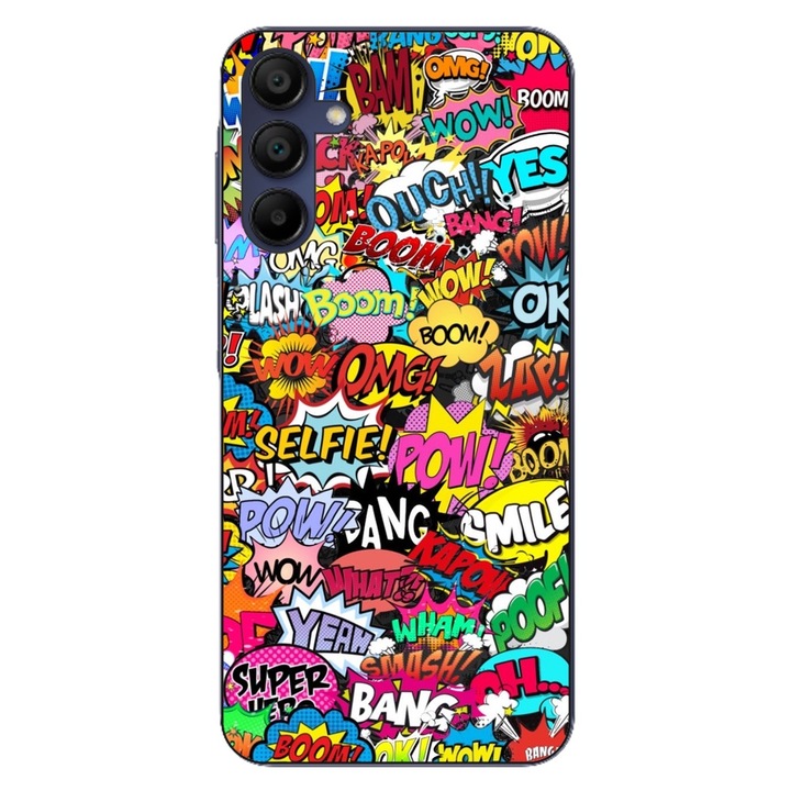 Husa compatibila cu Samsung Galaxy A55 Silicon Gel Tpu Model Pop Art Pow Wow Boom