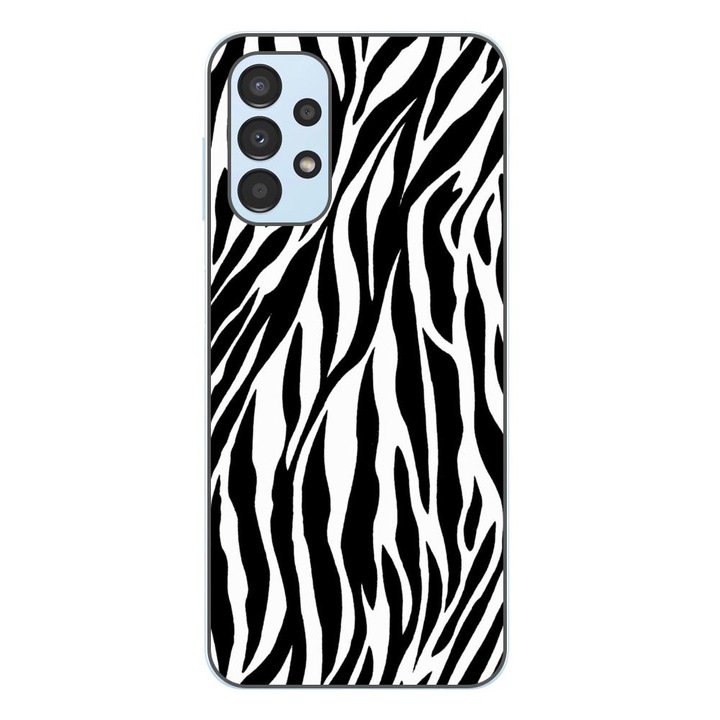 Husa compatibila cu Samsung Galaxy A23 4G, A23 5G Silicon Gel Tpu Model Animal Print Zebra Pattern