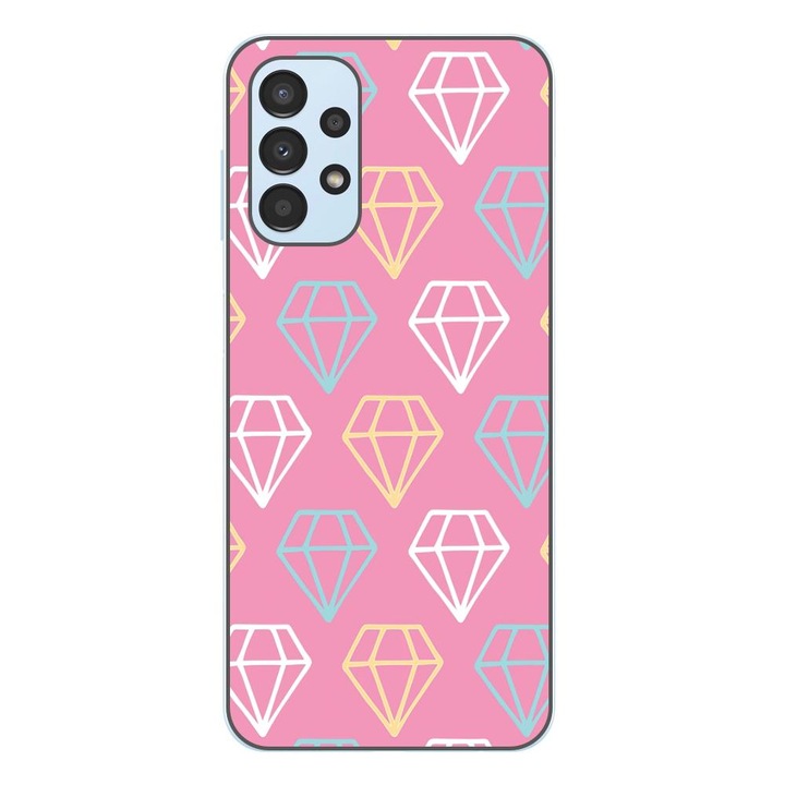Husa compatibila cu Samsung Galaxy A23 4G, A23 5G Silicon Gel Tpu Model Diamond Pattern Doodles