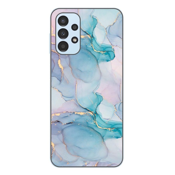 Husa compatibila cu Samsung Galaxy A23 4G, A23 5G Silicon Gel Tpu Model Abstract Watercolor Marble