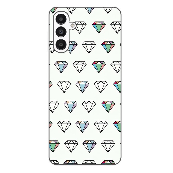 Husa compatibila cu Samsung Galaxy A54 5G Silicon Gel Tpu Model Diamonds Pattern Transparenta
