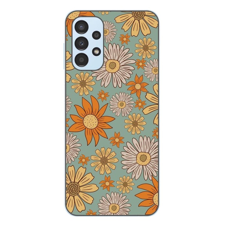 Husa compatibila cu Samsung Galaxy A23 4G, A23 5G Silicon Gel Tpu Model Vintage Meadow