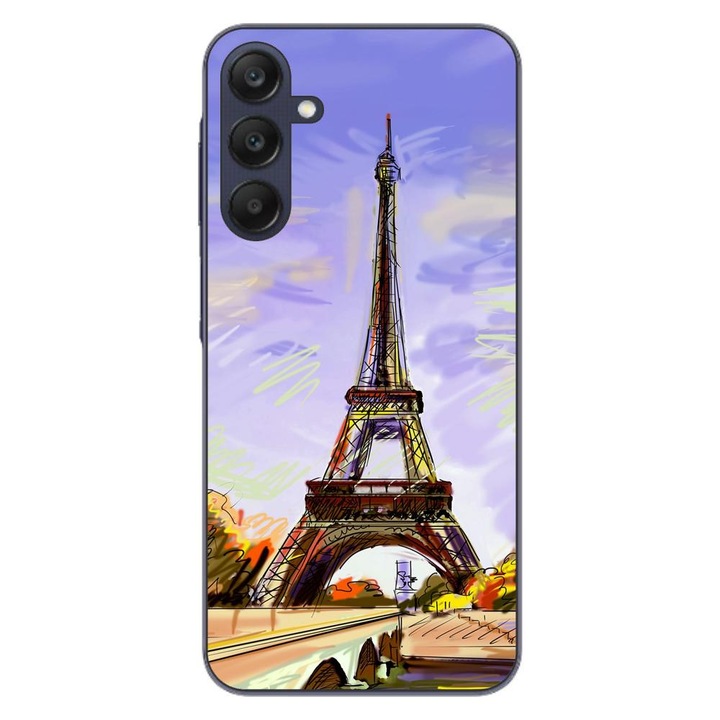 Husa compatibila cu Samsung Galaxy A25 5G Silicon Gel Tpu Model Desen Turnul Eiffel