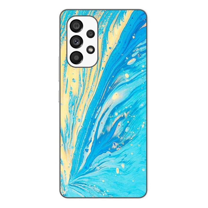 Кейс, съвместим с Samsung Galaxy A53 5G Silicon Gel Tpu Модел Aqua Bloom