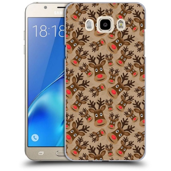 Husa compatibila cu Samsung Galaxy J7 2016 J710 Silicon Gel Tpu Model Rudolf Pattern