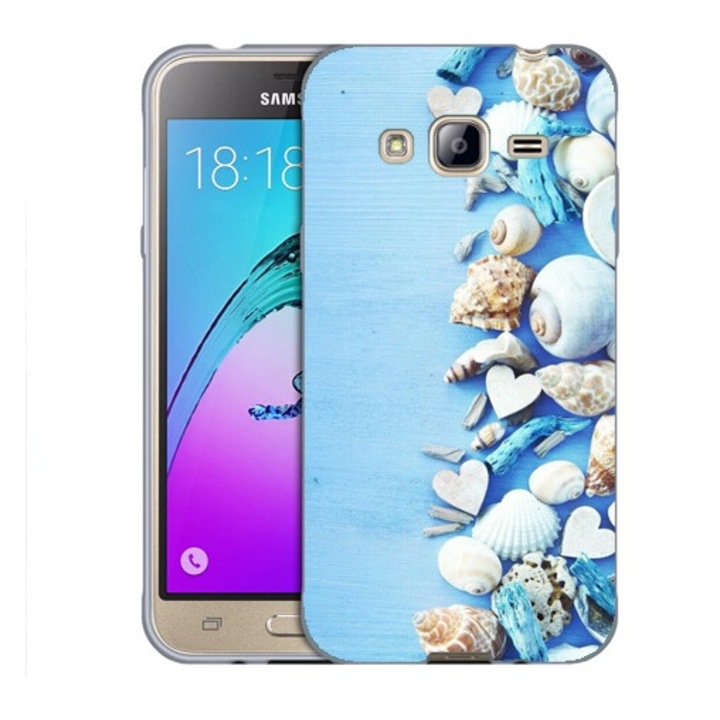 Husa compatibila cu Samsung Galaxy J7 J700 Silicon Gel Tpu Model Seashells