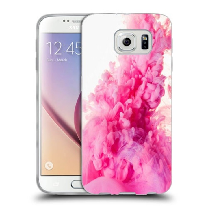 Husa compatibila cu Samsung Galaxy S6 Edge Plus G928 Silicon Gel Tpu Model Pink Smoke