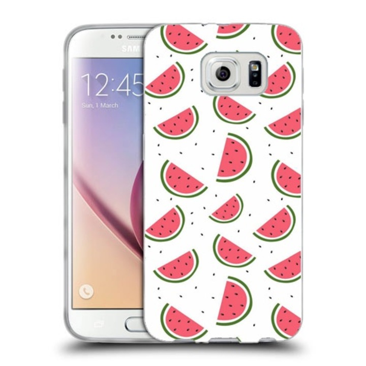 Husa compatibila cu Samsung Galaxy S6 G920 Silicon Gel Tpu Model Watermelons Pattern
