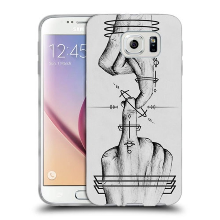 Husa compatibila cu Samsung Galaxy S6 Edge Plus G928 Silicon Gel Tpu Model Universe Touch