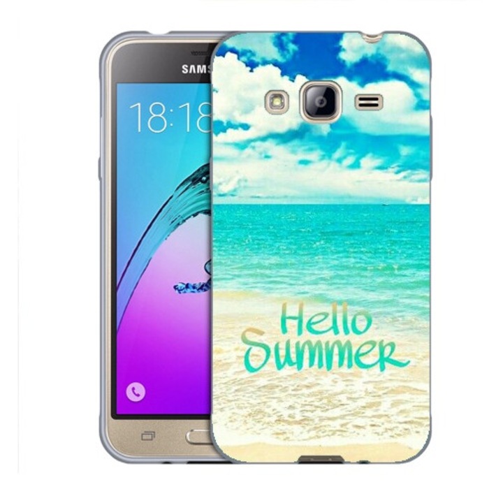 Husa compatibila cu Samsung Galaxy J7 J700 Silicon Gel Tpu Model Hello Summer