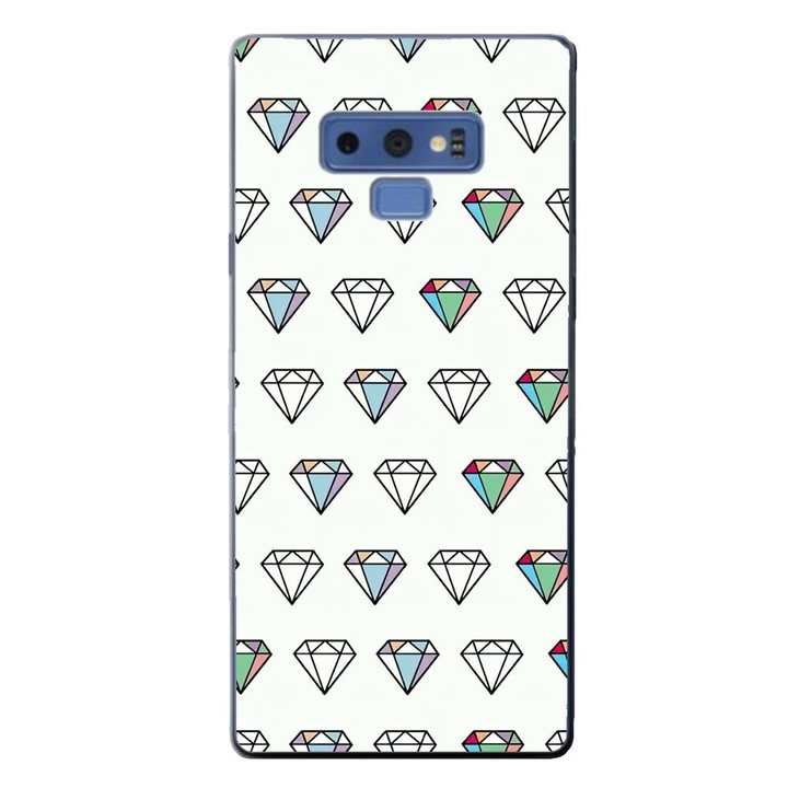 Калъф, съвместим с модел Samsung Galaxy Note 9 Silicon Gel Tpu Diamonds Pattern Transparent