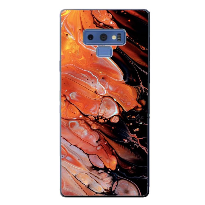 Husa compatibila cu Samsung Galaxy Note 9 Silicon Gel Tpu Model Abstract Lava Flow