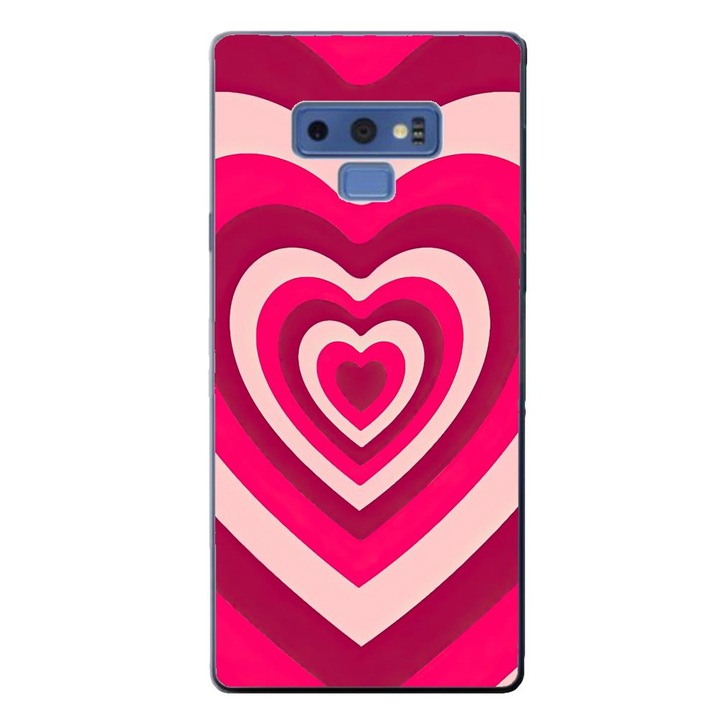 Husa compatibila cu Samsung Galaxy Note 9 Silicon Gel Tpu Model Powerpuff Girls Heart Deep Pink