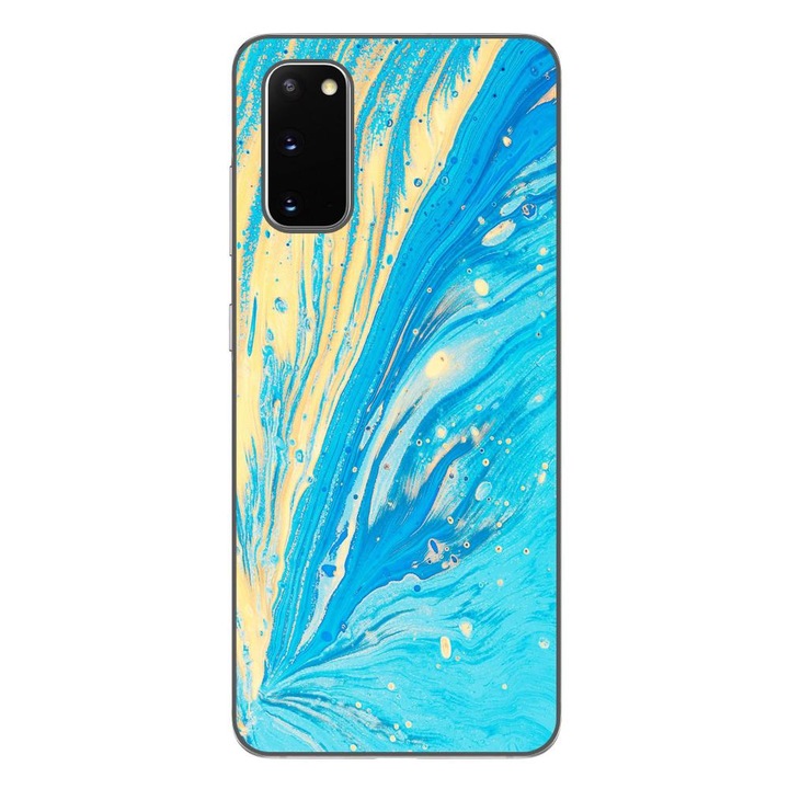 Кейс, съвместим със Samsung Galaxy S20 Silicon Gel Tpu Модел Aqua Bloom