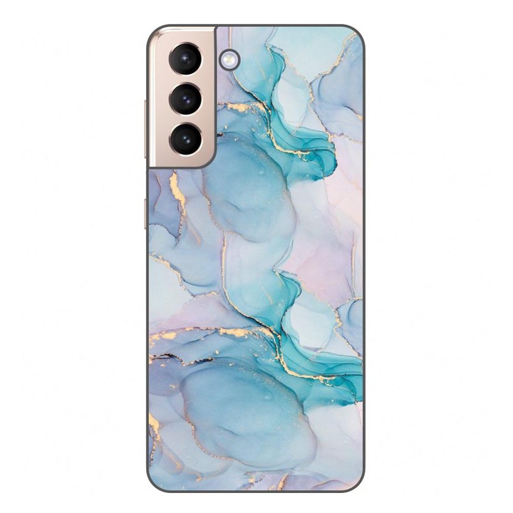 Husa compatibila cu Samsung Galaxy S21 Silicon Gel Tpu Model Abstract Watercolor Marble
