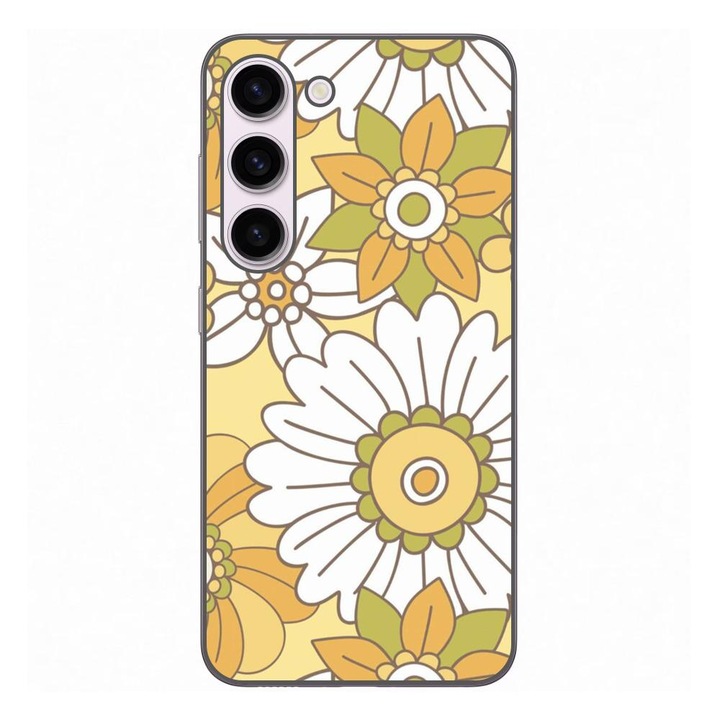 Кейс, съвместим със Samsung Galaxy S23 Silicon Gel Tpu Модел Pastel Garden