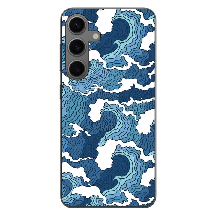 Кейс съвместим със Samsung Galaxy S24 Silicon Gel Tpu Модел Crazy Waves