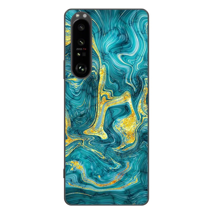 Капак, съвместим със Sony Xperia 1 III Silicon Gel Tpu Модел Abstract Gemstone Glow