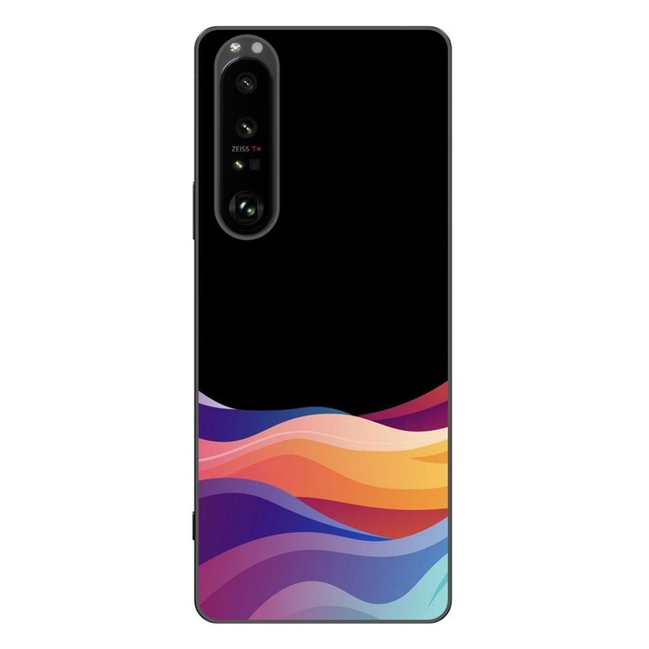 Калъф, съвместим с модел Sony Xperia 1 III Silicon Gel Tpu Neon Waves