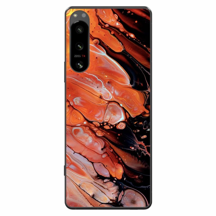 Капак, съвместим със Sony Xperia 5 IV Silicon Gel Tpu Модел Abstract Lava Flow