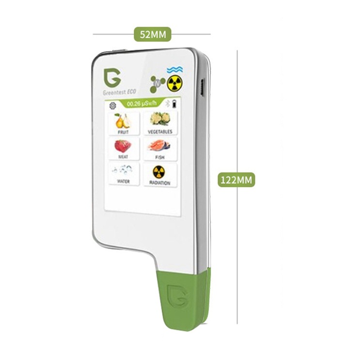 Tester Greentest ECO 6 T Nitrati si radiatii din fructe, legume, carne + Tds, Alb