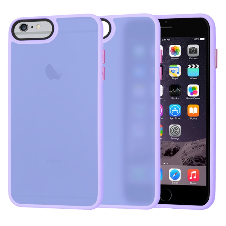 Husa Protectie pentru iPhone 6 Plus/ 6s Plus/7 Plus/8 Plus, HaloFrost Series, A72, Lexgard, Light Plum Violet