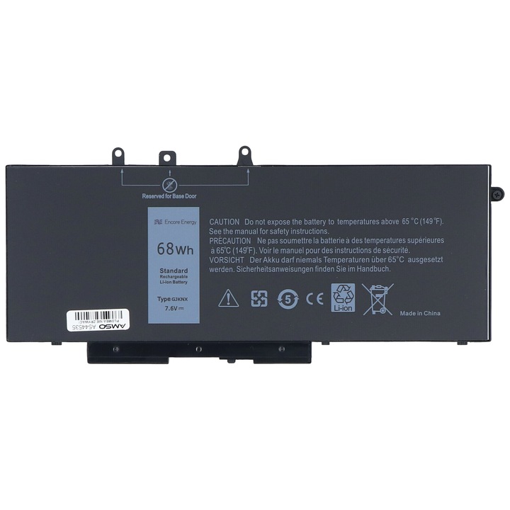 Baterie laptop Encore Energy, 7.6V, 68 Wh, 8950 mAh, pentru Dell Latitude, negru