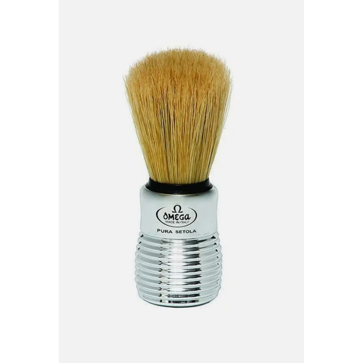 Perie de ras Chrom-Griff cu peri naturali Omega Italia