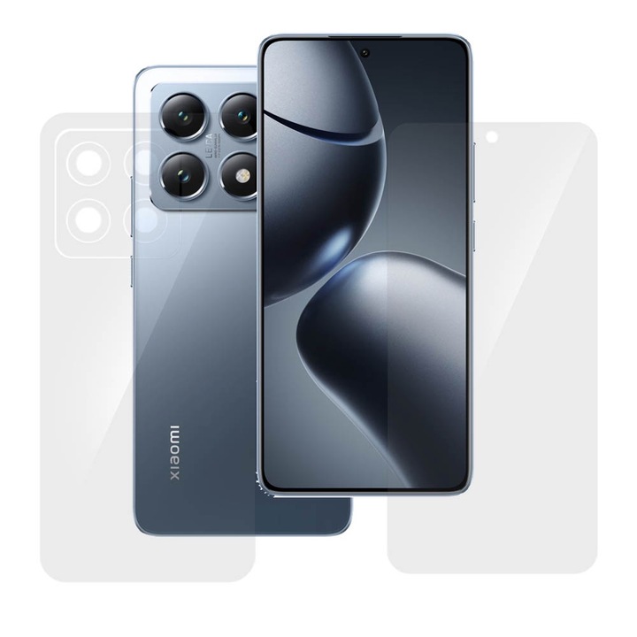 Set 2 folii SILKASE pentru Xiaomi 14T, protectie telefon, silicon regenerabil