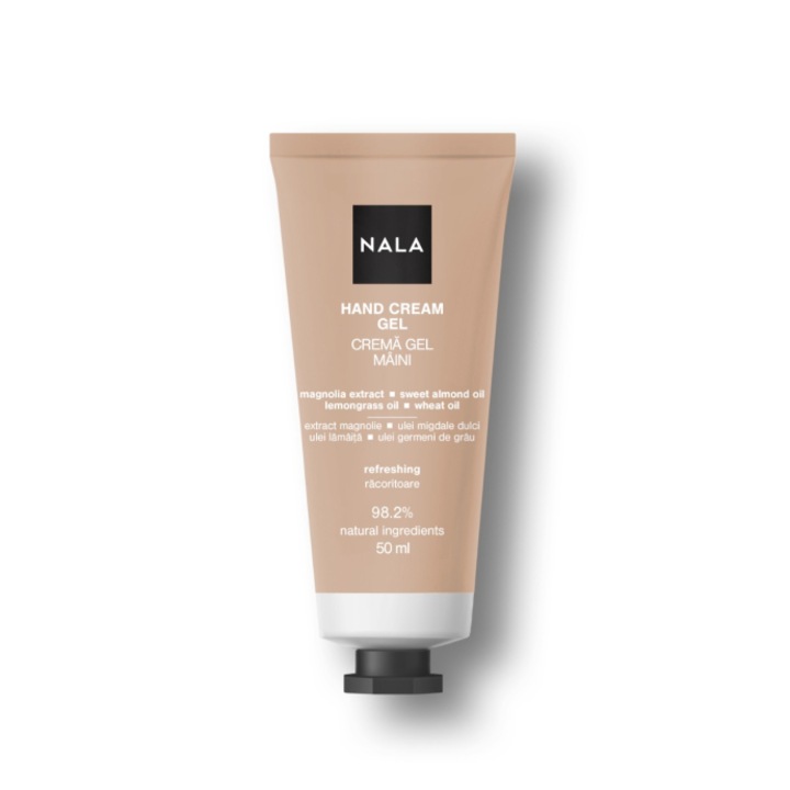 Crema gel maini, racoritoare, NALA, menta, lamaita, ulei germeni de grau, 50 ml