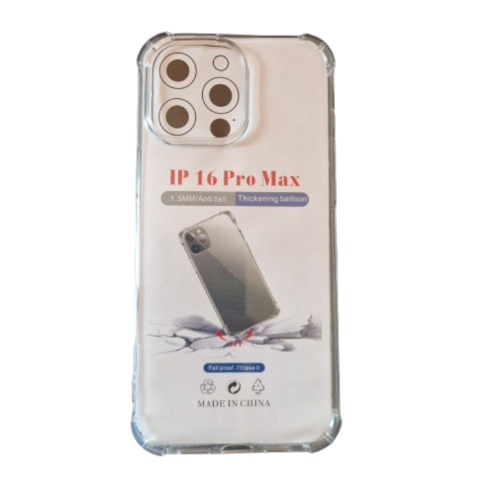 Átlátszó TPU Antishock tok, amely kompatibilis az iPhone 16 Pro Max készülékkel
