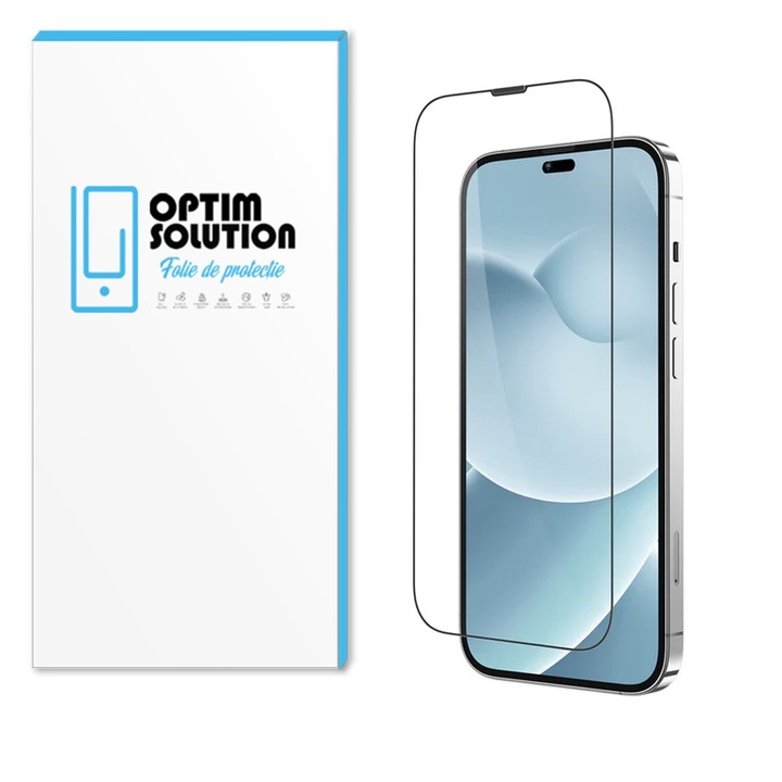 Erős porálló 5D üvegfólia, amely kompatibilis az Apple iPhone 16 telefonnal, OPTIM MEGOLDÁS, Mrs.SoraIro Secure Japanese Glass, Megakadályozza a por felhalmozódását, Teljes védelem, Teljes ragasztó, Prémium magvédelmi technológia, Átlátszó