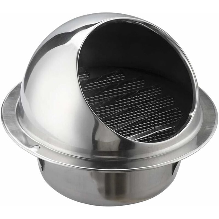 Grilaj de Ventilatie Ajustabil Enforose, Acoperire Hemisferica, Otel Inoxidabil 304, 150mm