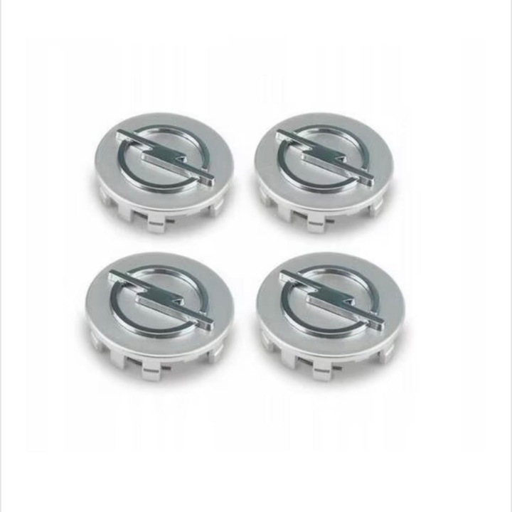 4 db-os kerék embléma szett, Opel könnyűfém keréktárcsákhoz 55/58mm, ezüst