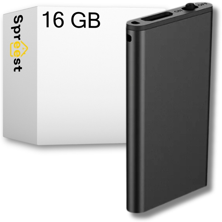 Шпионски рекордер Mini Digital Listening Mic Pendrive 16GB, Слушалки