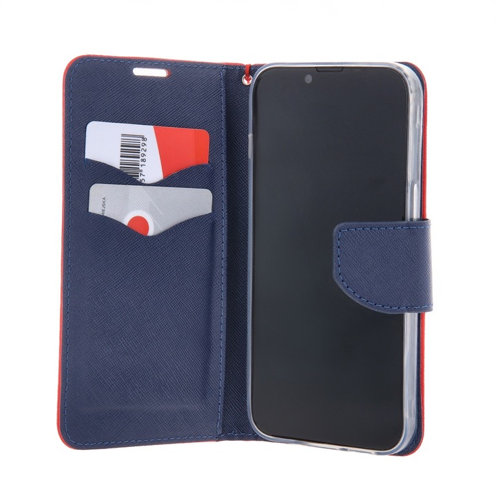 Smart Fancy Case за Motorola Moto E22, червено-син