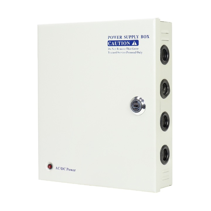 Sursa alimentare CCTV PNI STC15.2A in cutie metalica, 12V 15A 180W, 9 iesiri