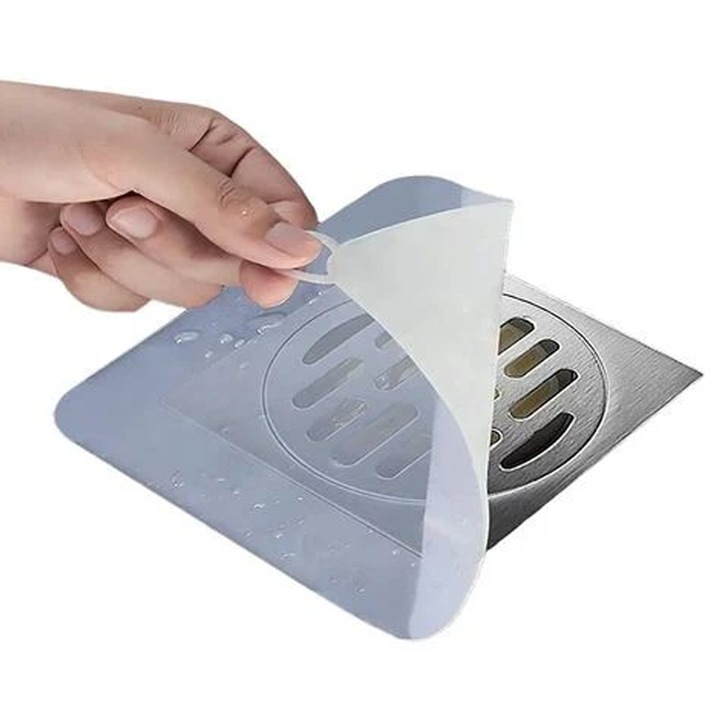 Set 2 Placi Anti miros pentru Scurgere, Silicon, 20.3x20.3cm, Transparent